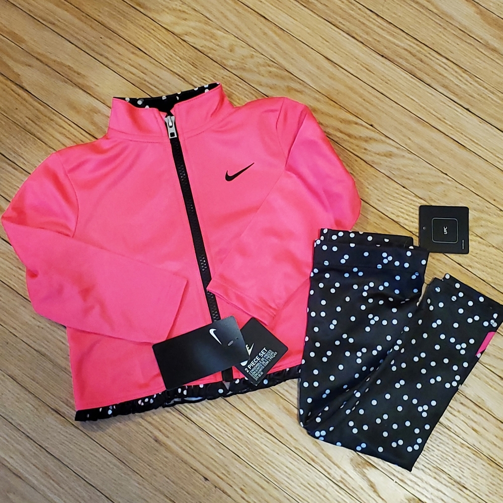 Nike Girls 2 Piece Set, Neon Pink 24M